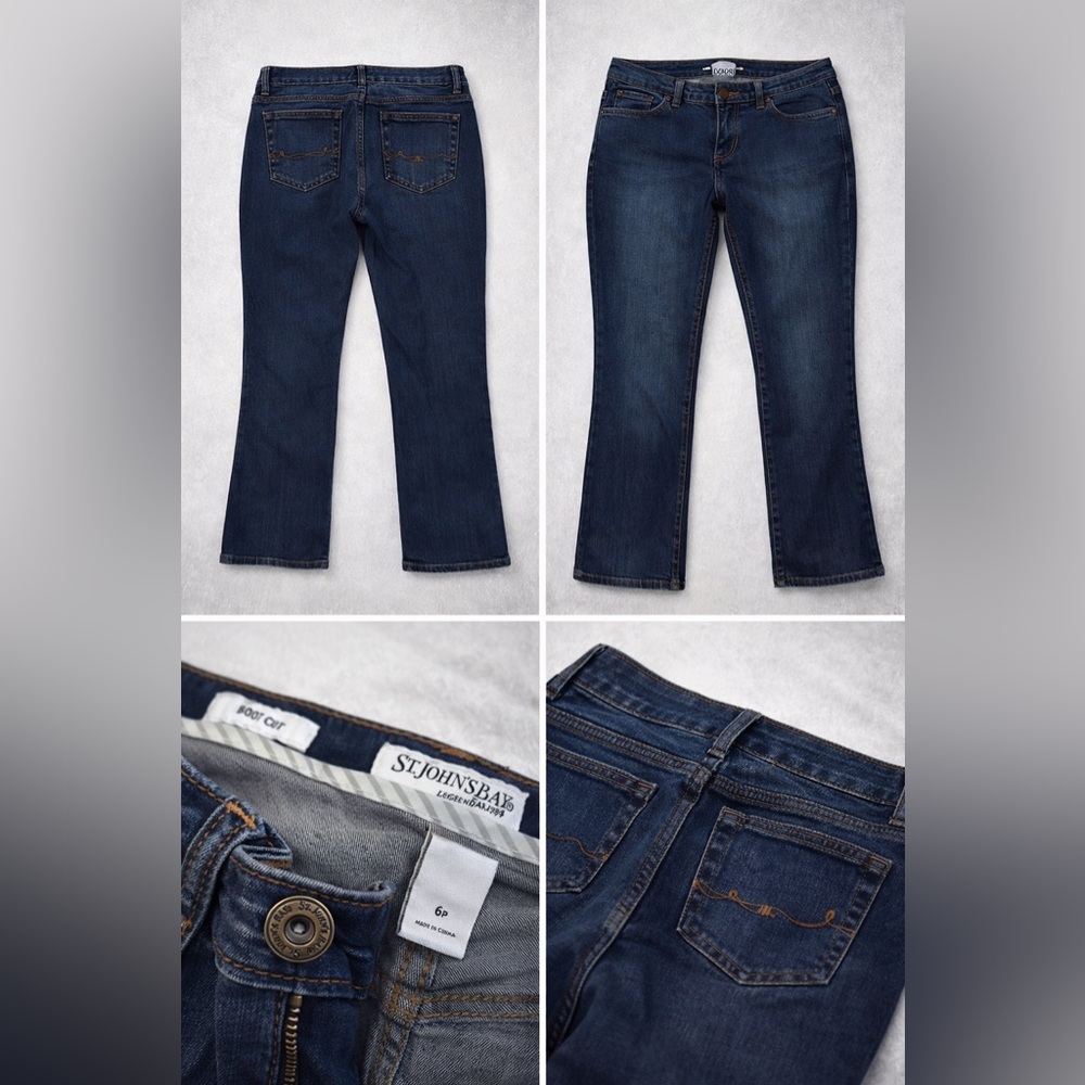 St. John's Bay Women's Dark Indigo Bootcut Jeans